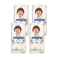 COMBO 4 BỊCH Bỉm quần Moony natural XL32