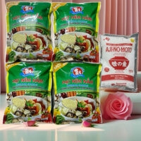 (COMBO 4 BỊCH )HẠT NÊM NẤM KINGCOO’K 500gr,TẶNG 1 BỊCH BỘT NGỌT AJINOMOTO 400gr.