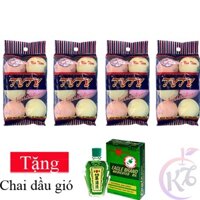Combo 4 bịch Long não thơm Ty Ty bịch 6 viên lớn Tặng 1 chai dầu gió xanh 24ml - băng phiến TYTY thơm phòng, khử mùi