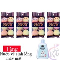 Combo 4 bịch Long não thơm Ty Ty bịch 6 viên lớn Tặng 1 chai nước tẩy vệ sinh lồng máy giặt 260ml Nhật Bản - băng phiến