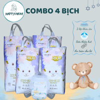 Combo 4 Bịch Tã Bỉm JOLIE 200 Miếng Giá tại Xưởng Siêu Mỏng, Mềm Mại Thấm Hút Tốt M/L/XL/XXL