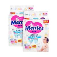 COMBO 4 bịch Tã Dán/ Quần Bỉm MERRIES cộng miếng nội địa Nhật SS/ S/M/M/ L/Xl/XXL