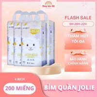 Combo 4 Bịch Tã Jolie 200 Miếng Giá tại xưởng nội địa trung Siêu Thấm Hút Đủ các Size M/L/XL/XXL