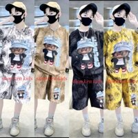 COMBO 4 BỘ 4 MÀU (QUẦN KHÔNG TÚI) bộ quần áo mùa hè dành cho bé trai từ 13-44kg mẫu BỘ CỘC TAY LOANG chất thun lạnh.