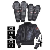 Combo 4: Bó gối + Áo giáp lưới Pro-biker