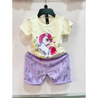 combo 4 bộ lửng cotton mềm mại dễ thương cho bé gái 07-18kg