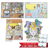 Combo 4 Bộ Tranh Tương Tác Cô Tiên Xanh Dành Cho Bé Gái