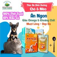 Combo 4: Bột Cá Hồi 220g + Pate Gà 110g, Thức ăn chó mèo giàu Protein + Omega, Tặng muỗng