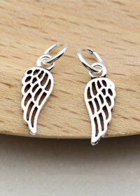 Combo 4 cái charm bạc hình cánh thiên thần treo - Ngọc Quý Gemstones