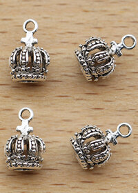 Combo 4 cái charm bạc thái hình vương miện treo - Ngọc Quý Gemstones