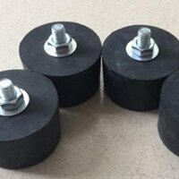 Combo 4 Cao su chống rung máy đầm là đầm thước chiều dài 4cm, đế cao su giảm chấn chống rung, cục cao su chống rung