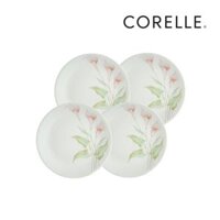 COMBO 4 - CB4-110-LV-LP - Dĩa lớn thủy tinh Corelle 110-LV-LP, hoa văn LilyVille, 26cm