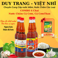 Combo 4 chai, 2 chai nước chấm cá cơm + 2 chai nước chấm cá cơm than (tặng kèm 1 bịch hạt nêm Knorr)