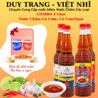 Combo 4 chai, 2 chai nước chấm cá cơm + 2 chai nước chấm cá cơm than (tặng kèm 2 bình nước đá mini)