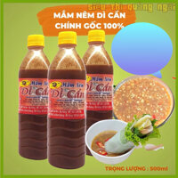 Combo 4 Chai Mắm Nêm Dì Cẩn Đà Nẵng Chính Gốc 500ml/ Chai thơm ngon dùng cho thịt heo cuốn mắm nêm, bún trộn mắm nêm