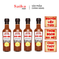 [COMBO 4 CHAI] Mắm nêm pha sẵn Làng Chài Xưa, nguyên liệu tươi, chai thủy tinh 300g