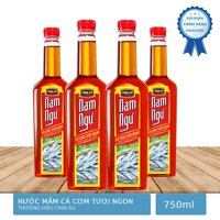 Combo 4 Chai Nước Mắm Chinsu Nam Ngư Cá Cơm Tươi Ngon Chai 750ml