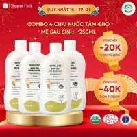 Combo 4 chai nước tắm thảo dược cho mẹ sau sinh Navel STC phòng ngừa hậu sản, đau nhức sau sinh, khử mùi hôi ở da 250ml