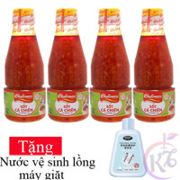 Combo 4 chai Xốt cá chiên Cholimex chai nhựa 280g Tặng 1 chai nước tẩy vệ sinh lồng giặt - nước sốt tiện lợi