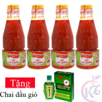 Combo 4 chai Xốt cá chiên Cholimex chai nhựa 280g Tặng 1 chai dầu gió xanh - nước sốt tiện lợi