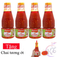 Combo 4 chai Xốt cá chiên Cholimex chai nhựa 280g Tặng 1 chai tương ớt - nước sốt tiện lợi