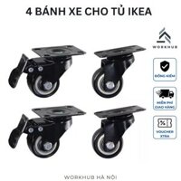 Combo 4 Chiếc Bánh Xe Tủ IKEA Tải Trọng Lớn, Hàng Loại Tốt - WORKHUB