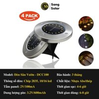 Combo 4 chiếc đèn năng lượng mặt trời dùng trang trí sân vườn ngoài trời, chống thấm nước theo tiêu chuẩn ip65