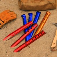 Combo 4 Cọc cắm cát bờ biển hợp kim nhôm chịu lực cao chắc chắn, cọc chống ăn mòn giữ dây căng lều bạt cắm trại Camping