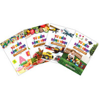 Combo 4 Cuốn Chữ Cái Và Số Đếm - Khám Phá Ngôi Nhà Của Bé - Hoa Quả Rau Củ - Phương Tiện Giao Thông