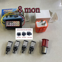 COMBO 4 ĐÈN XINHAN T15+1 ĐÈN HẬU AUDI+1ROLE+1NHẠI CÒI Tặng công tắc haza ( 8 món)
