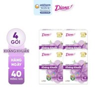 [COMBO 4] Diana Băng vệ sinh Sensi Hàng ngày Kháng Khuẩn 40 miếng/gói