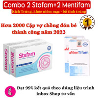 [COMBO 4 Đón con yêu] 2 Mentifam và 2 Stafam - Bổ tinh trùng, bổ trứng tăng thụ thai- cho vợ chồng gametix f, femifortil
