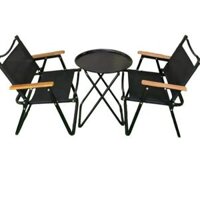 (Combo 4 Ghế 1 bàn ) Bàn  Ghế cafe camping vải lưới,xếp gọn tay gỗ tiện lợi,du lịch dã ngoại,câu cá thư giãn