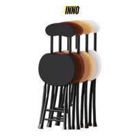 Combo 4 ghế gấp gọn ghế gỗ tựa lưng ghế làm việc học bài mặt gỗ khung thép chắc chắn