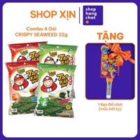 [COMBO 4 GÓI 32G ] Rong Biển Taokaenoi CRISPY SEAWEED Nhiều Vị Ăn Vặt Giòn Ngon Nhập Khẩu Thái Lan