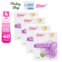 Combo 4 Gói Băng Vệ Sinh Diana Sensi Hằng Ngày Kháng Khuẩn 40 miếng