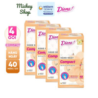 Combo 4 Gói Băng Vệ Sinh Diana Hàng Ngày Sensi Compact (40 miếng)