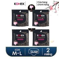 Combo 4 Gói Băng vệ sinh Kotex đêm dạng quần ML ( 2 miếng/gói ) date mới. Cam kết hàng chính hãng