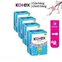 Combo 4 gói băng vệ sinh Kotex hằng ngày kháng khuẩn không cánh (40M/gói)
