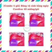 [Combo 4 gói] Băng vệ sinh hằng ngày Carefree 40 miếng