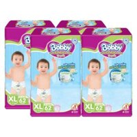 Combo 4 gói Bỉm tã quần Bobby size XL 62 miếng (12-17kg)