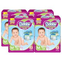Combo 4 gói Bỉm tã quần Bobby size M 76 miếng (6-10kg)