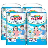 Combo 4 gói Bỉm tã quần Goon Premium size XL 42 miếng (12-17kg)