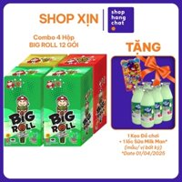 [COMBO 4 HỘP 12 GÓI] Snack Rong Biển TaoKaeNoi BIG ROLL 3G Ăn Vặt Giòn Tan Nhập Khẩu Thái Lan