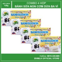Combo 4 Hộp Bánh Sữa Non Ba Vì BVMILK 120g