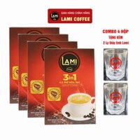 Combo 4 Hộp Cà Phê Sữa Hòa Tan 3in1 Lami Coffee Đậm Đà Vị Nguyên Bản (Hộp 18 gói x 16 g) Cafe
