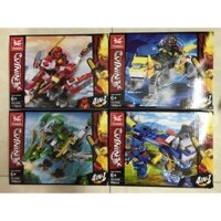 Combo 4 Hộp Đồ Chơi Lắp Ghép Lego Ninja ( 4in1 gần 500 chi tiết )