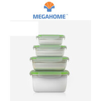 Combo 4 Hộp đựng thực phẩm inox 304 đa năng Megahome