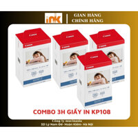 COMBO 4 HỘP GIẤY IN ẢNH KP108 KÈM MỰC dùng cho máy in Canon Selphy CP820, CP910, CP1000, CP1200