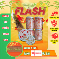 Combo 4 hộp - Măng Ớt Muối Chua Cay – HangFoods - Tự Nhiên,Thơm Ngon,An Toàn - Hũ 900g